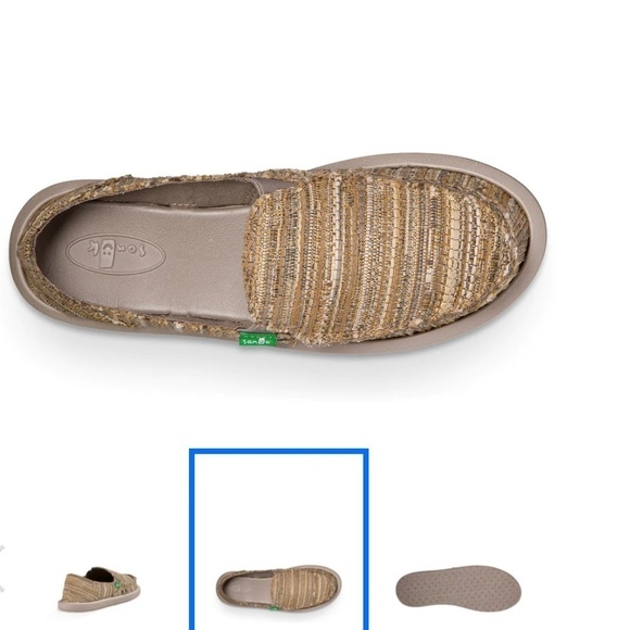 Sanuk Donna Sidewalk Surfer SlipOn Flats NWT Size 5 Natural Tan - Picture 12 of 12